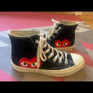Comme des garçon high top sneakers (black) size 8